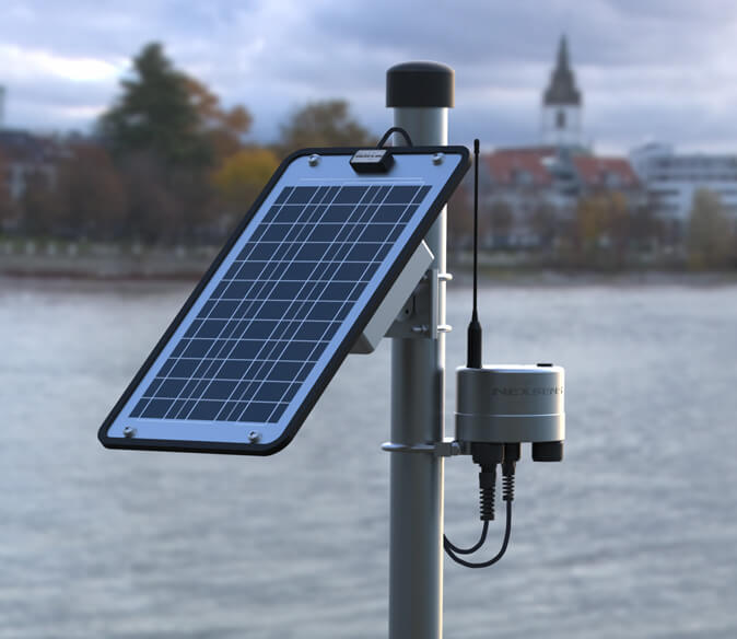 NexSens tide gauge mounting illustration